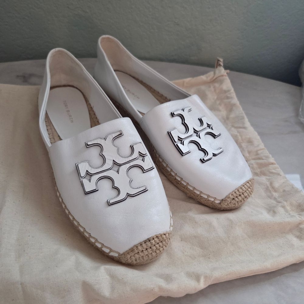 Tory Burch White Espadrille Flats - Picture 2 of 8